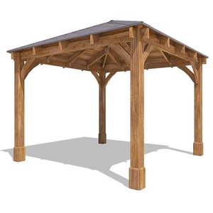 Dunster House Heavy Duty Leviathan Wooden Gazebo with Roof Shingles