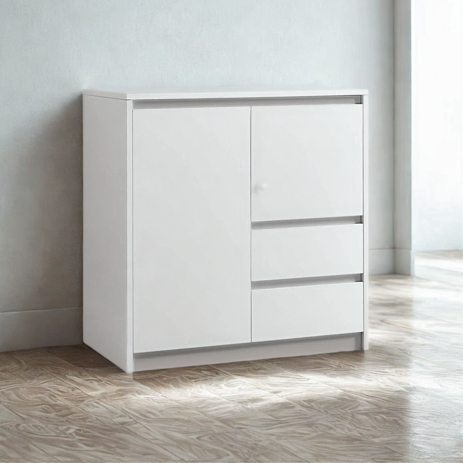 Modern Sideboard With Drawers - White