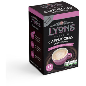 Lyons Premium Cappuccino Unsweetened Instant Coffee