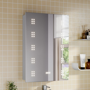 Wall Mounted Anti Fog LED Mirror Cabinet with Shaver Socket