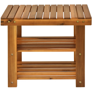Small Wooden Shoe Storage Bench