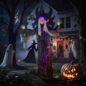 Outsunny Halloween Animatronics Hanging Witch