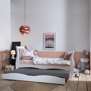 Astrid Single Kids Sleigh Bed with Pullout Trundle