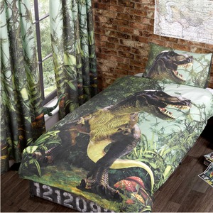T Rex Polycotton Curtains Pair