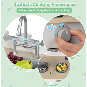 Grey 2-in-1 Kids Play Kitchen shot 11644264