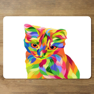 Animal Cat Illustration Pop Art Designer Placemat Set