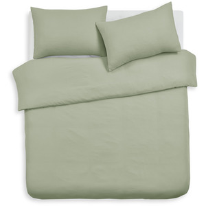 Sage / Single Soft Touch Plain Microfibre Duvet Cover and Pillowcase Set shot 11859804