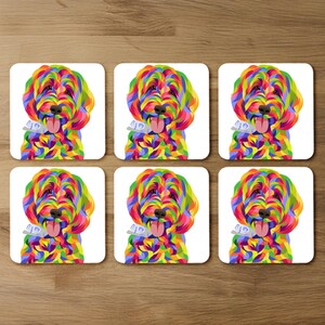 Animal Dog Illustration Pop Art Designer Coaster Set