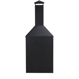 Charles Bentley Steel Chiminea and BBQ Black