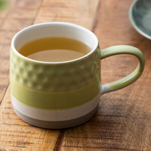 Mikasa Ombre Green Textured Stoneware Mug for Tea and Coffee, 320ml