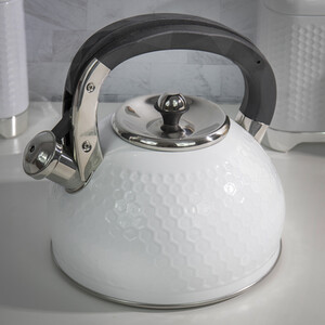 Lovello Textured Stove Top Kettle - Ice White