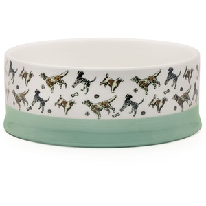 Dog Print Ceramic Dog Bowl