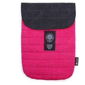 Shocking Pink 13 Laptop Pouch Handmade 14oz Stonewashed Cotton
