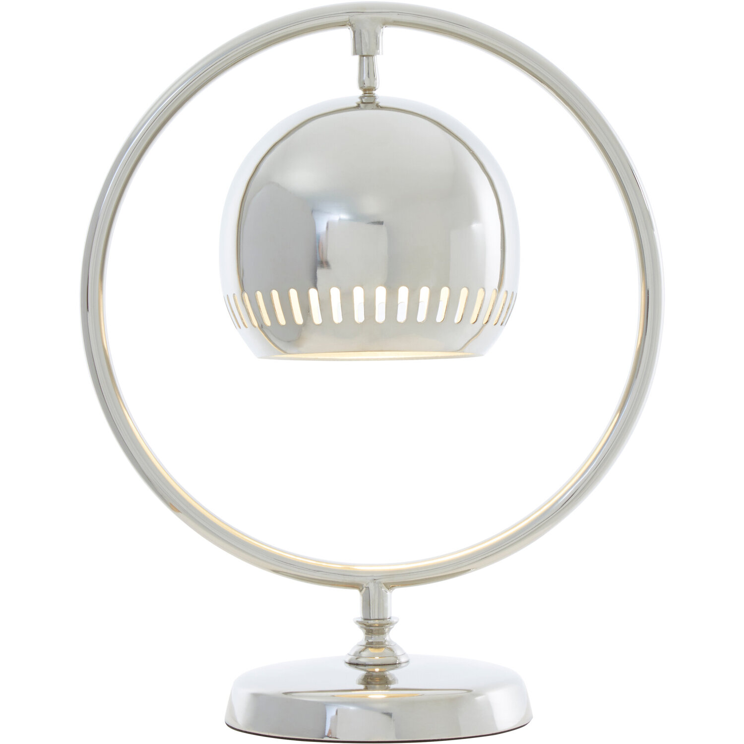 Macon Circle Table Lamp - Silver