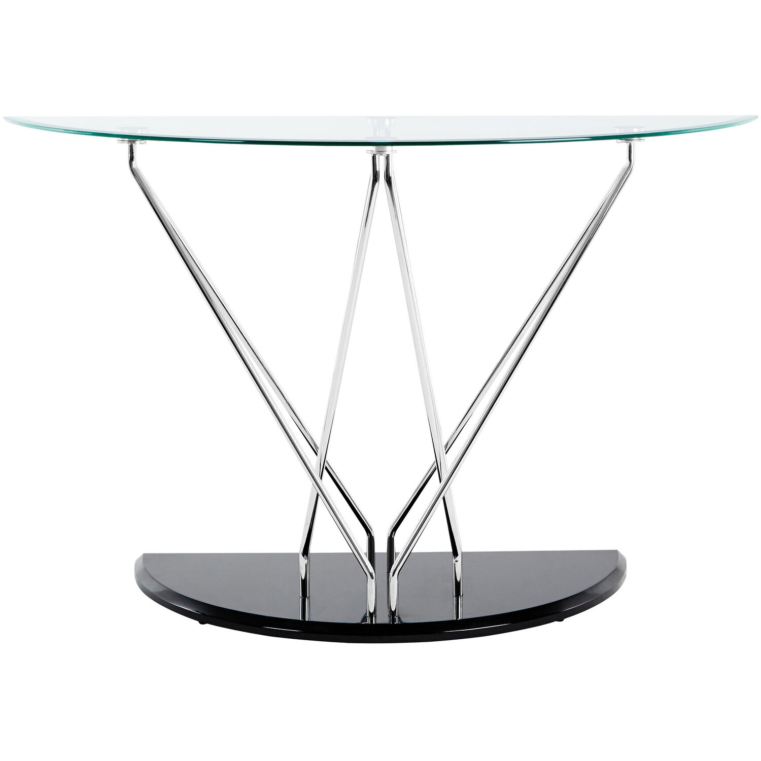 Halo Half Moon Console Table - Black