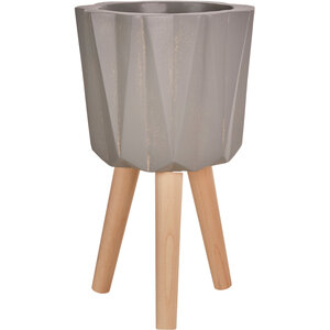 Darnell Small Greyt Faceted Planter