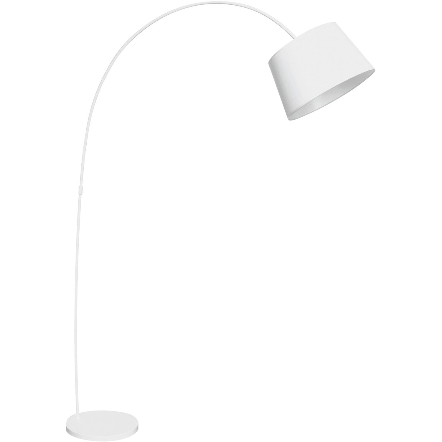 Brunswick White Metal Arched Floor Lamp - White