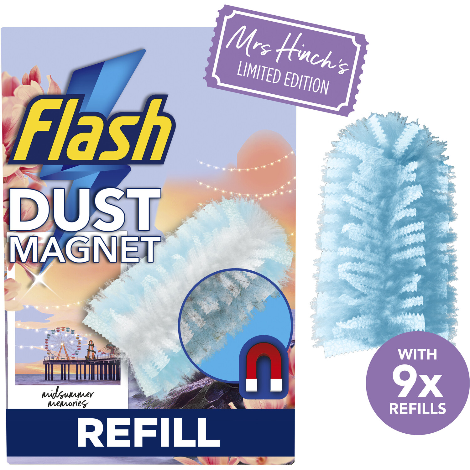 Flash Pack Of 9 Mrs Hinch Dust Magnet Refills