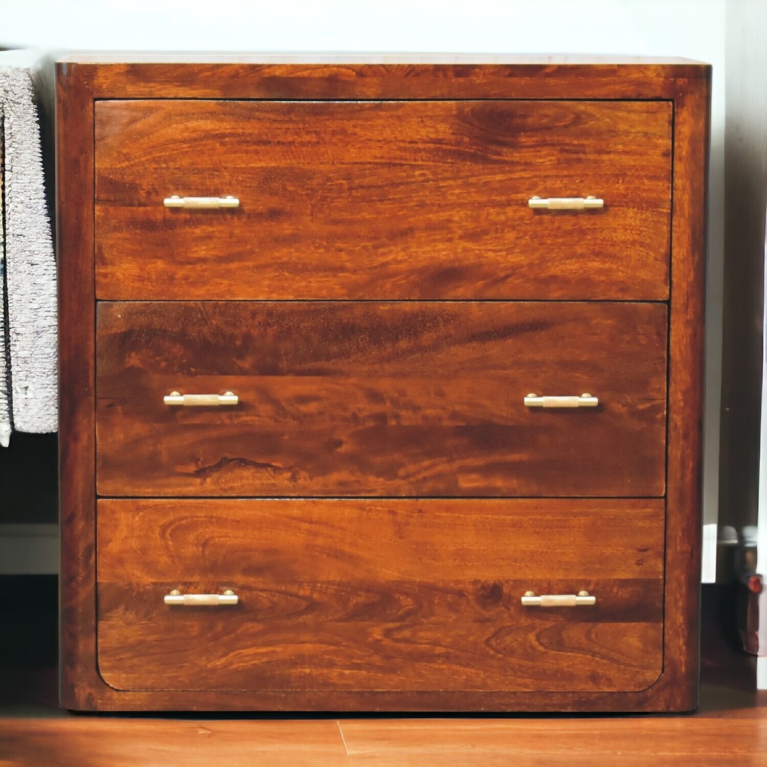 Solid Wood Luca Chest of Drawers - Brown