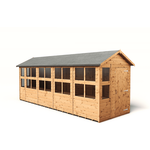 Empire 6x18 Apex Potting Shed with a Single Door & Windows