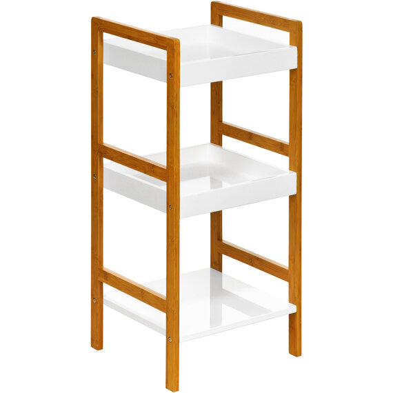 Versi White High Gloss 3 Tier Small Shelf Unit