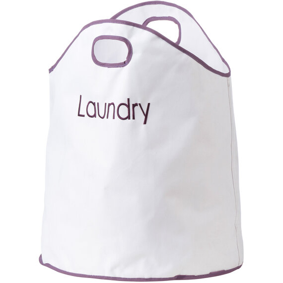 GreenLoop White and Purple Laundry Bag