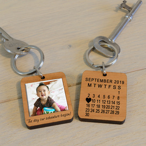 Personalised The Day Our Adventure Began Photo Upload Key Ring