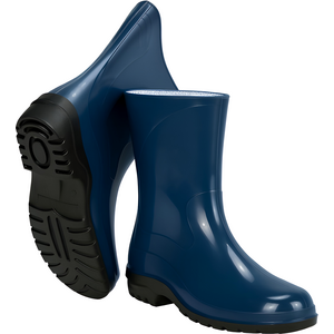 Navy PVC Ladies Wellington Boots Waterproof Rain Boots for Women (7 UK / 40 EU)