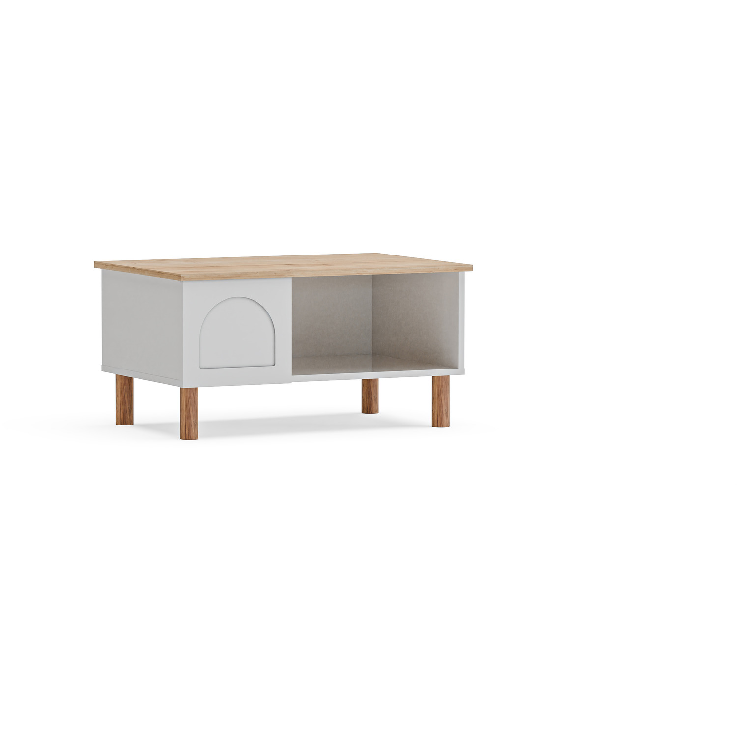 Bohem Coffee Table - White And Walnut