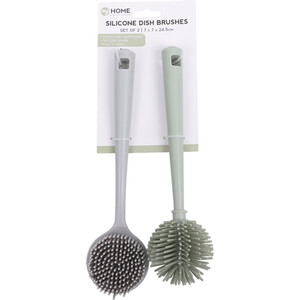 Set of 2 Silicone Dish Brushes
