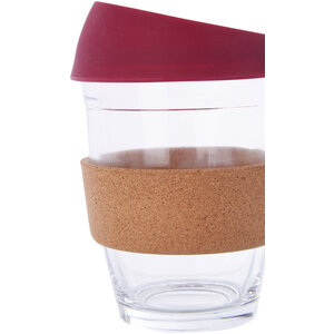 Mimo Glass Mug With Red Silicone Lid