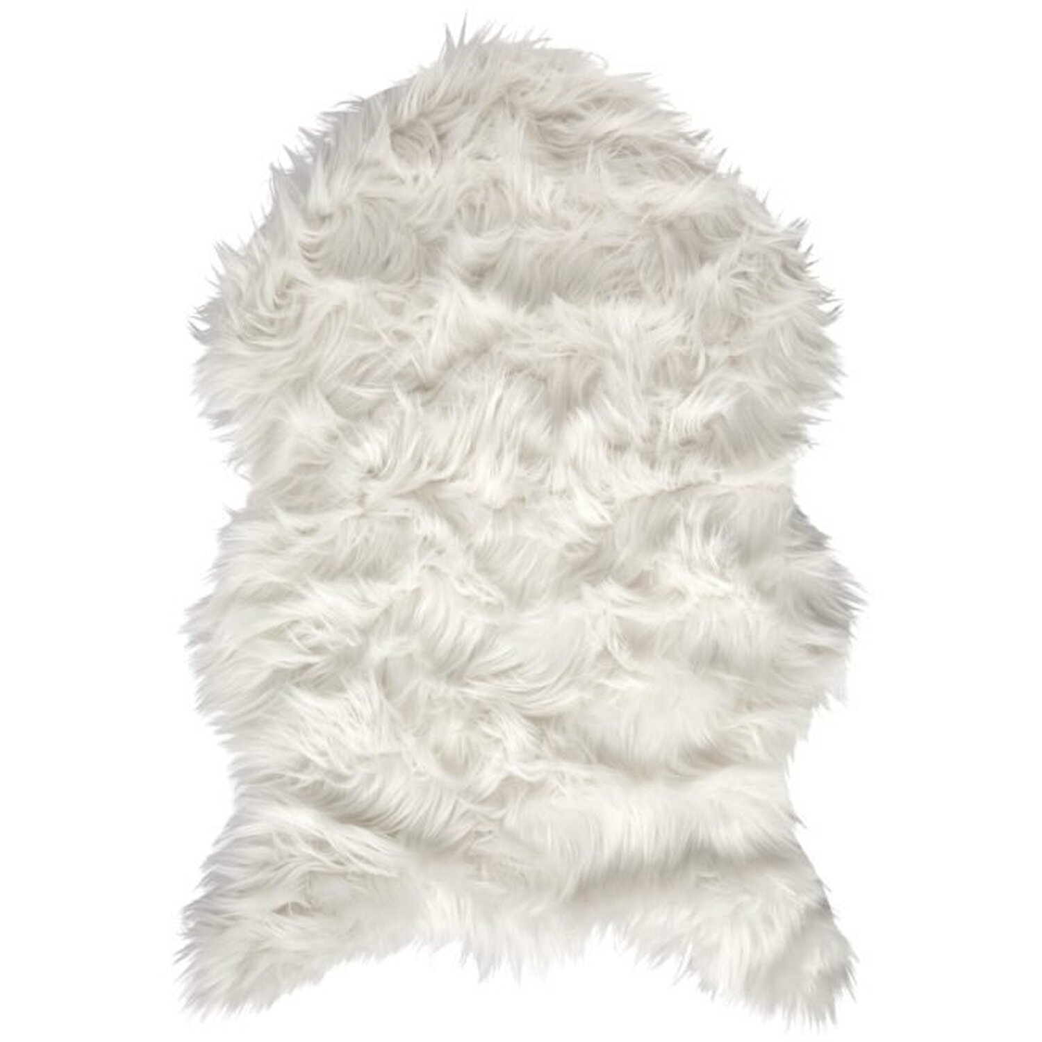 Premium Luxury Faux Fur Rug 50cm X 80cm - White