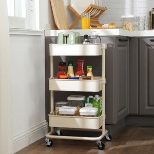 Adjustable Rolling Storage Cart for Home Use