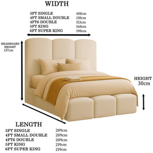Luxury Rivas Modern Upholstered Bed Frame