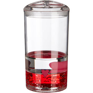 Floating Acrylic Hearts Toothbrush Holder