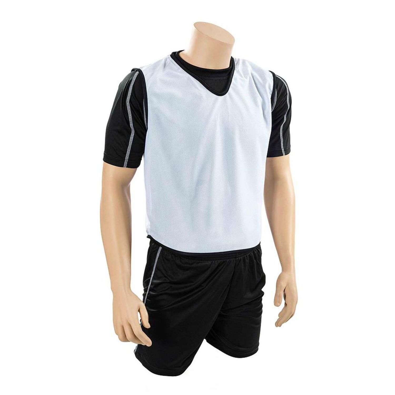 Precision Unisex Adult Plain Mesh Training Bib - White