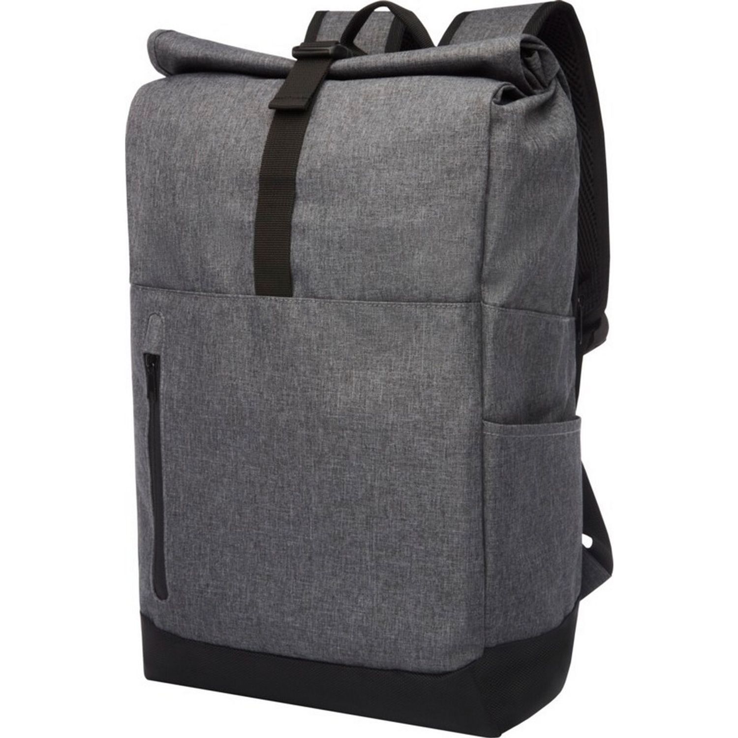 Avenue Hose 15.6" Roll Up Laptop Bag - Solid Black/Heather Grey