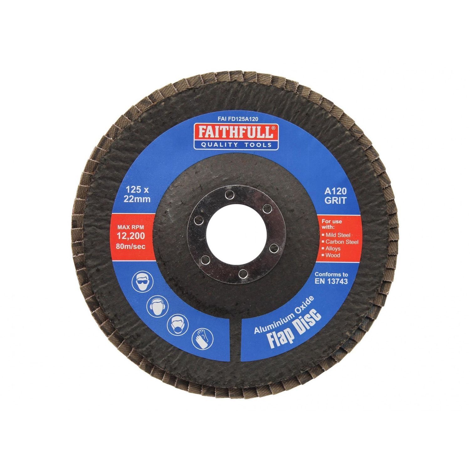 Faithfull Aluminium Oxide Flap Discs - Multi Colour