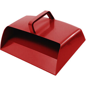 Plastic Hooded Dustpan Red