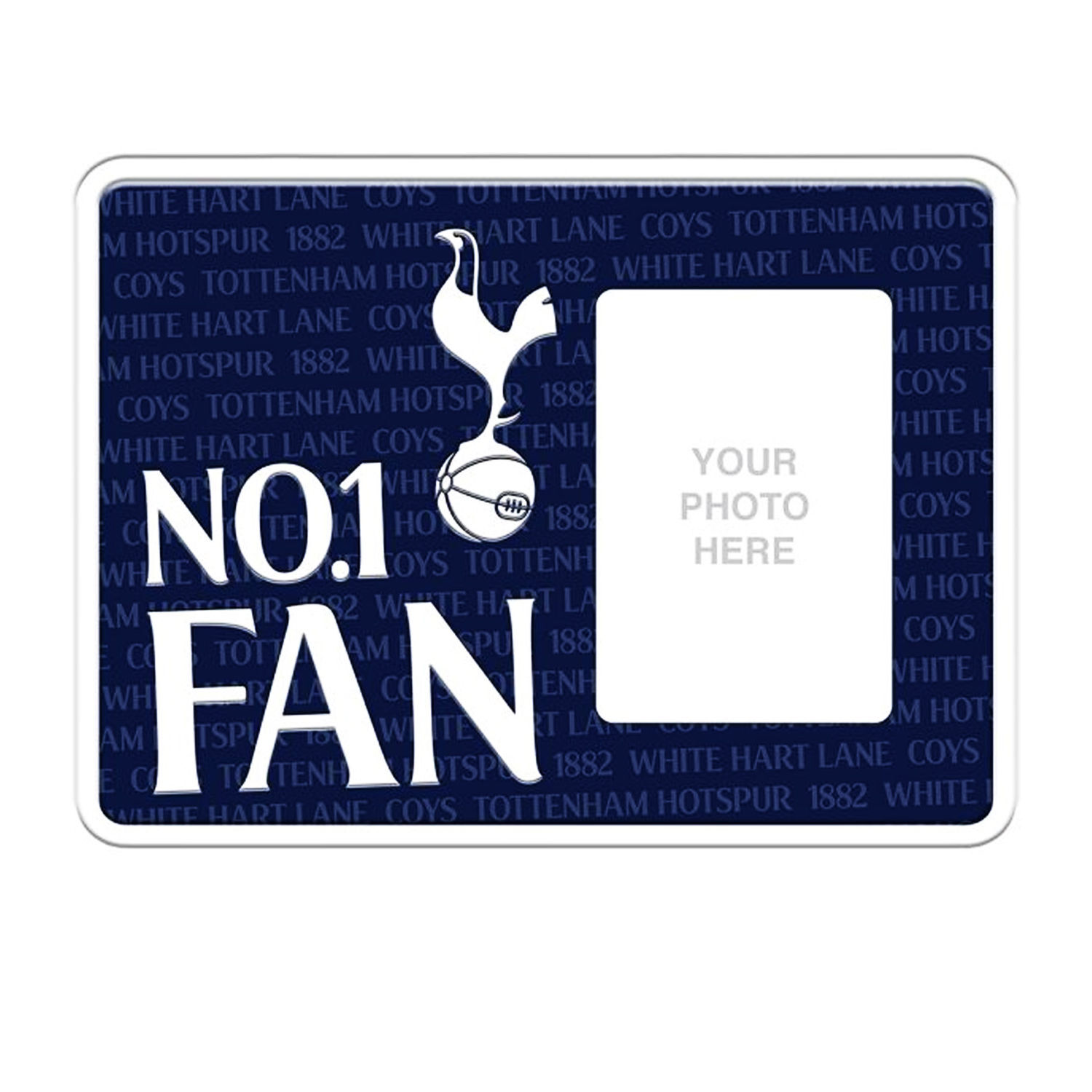  - Tottenham Hotspur Fc No 1 Metal Framed Plaque Navy Blue/white (One Size) - Image 3