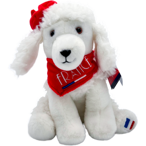 Keel Toys Paris France Poodle Dog Soft Cuddly Toy White 20cm