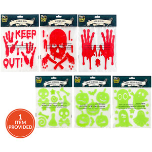 Glow in the Dark or Blood Gel Clings Pack