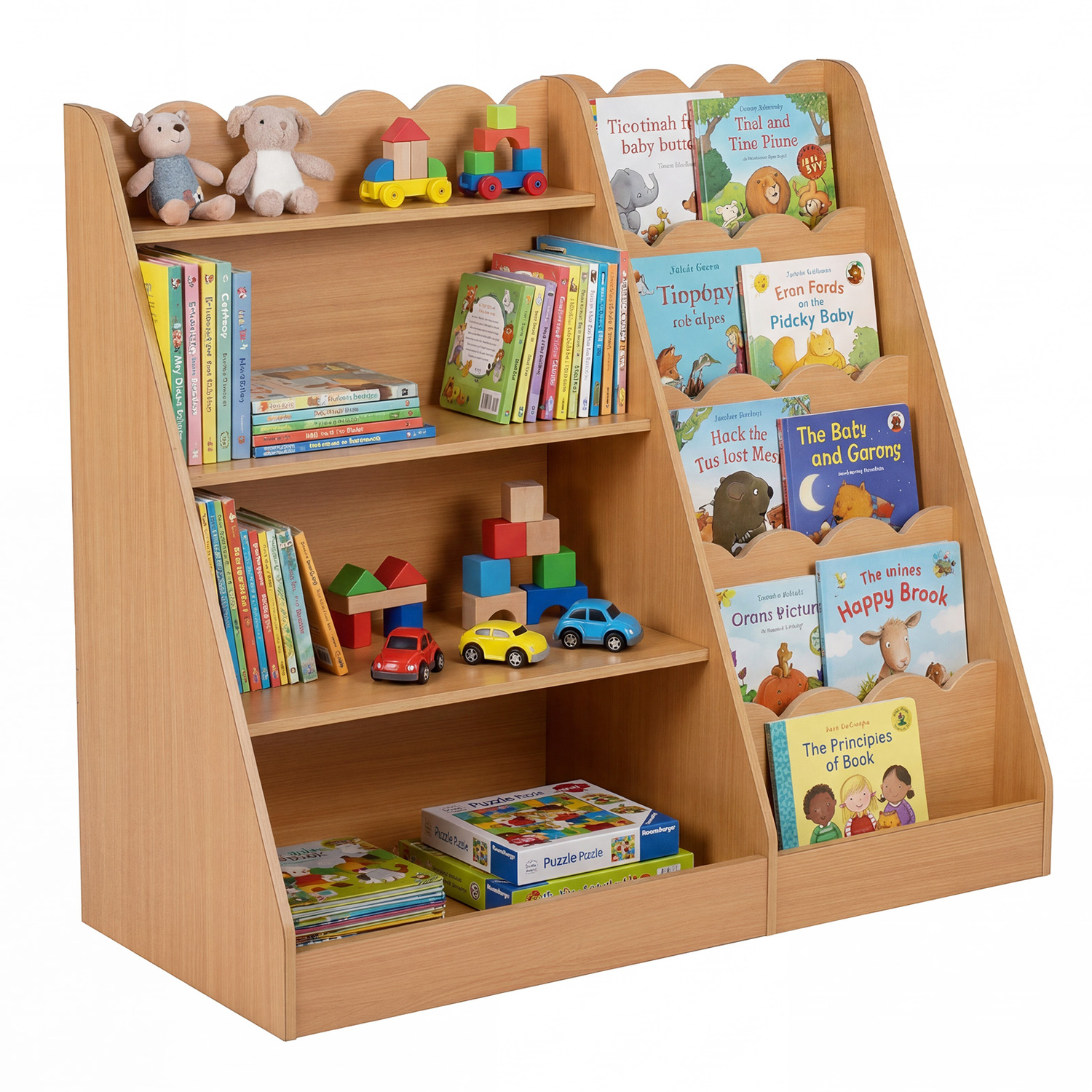 Costway Montessori Kids Bookshelf - Natural