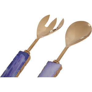 Bowerbird Agata Blue Warm Metallic Serving Set