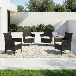 Breeins Set of 4 Outdoor Rattan Garden Chairs