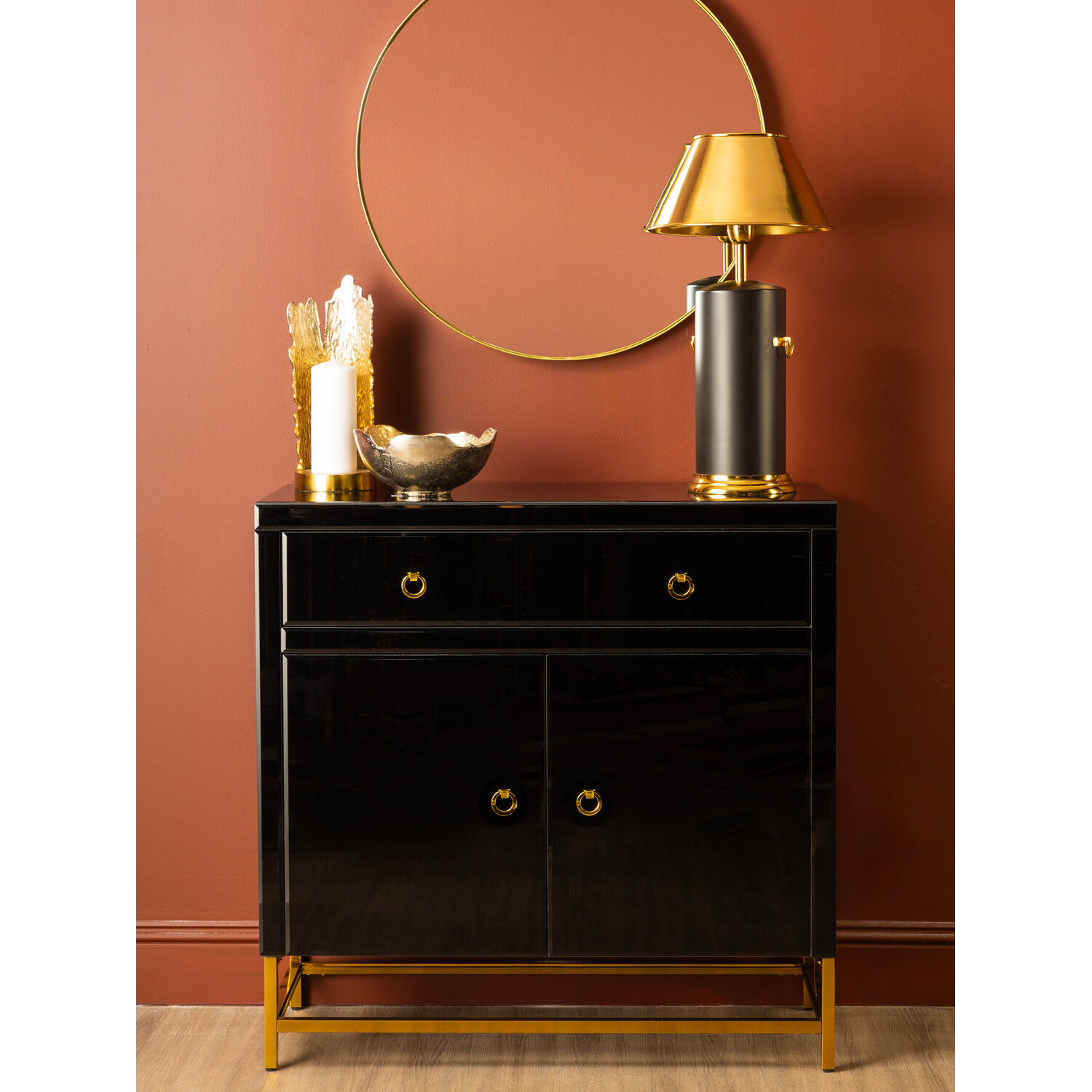 Interiors By Premier Kensington Townhouse Black Cabinet - Black