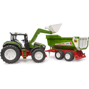 Bruder ROADMAX Tractor with frontloader tipping trailer Construction Loader Model