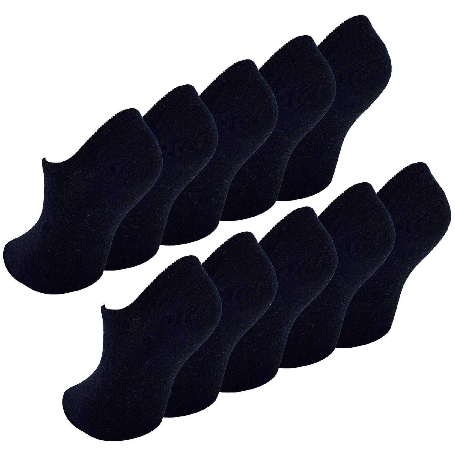 Sock Snob Unisex 10 Pair Multipack Kids Invisible Socks - Image 2