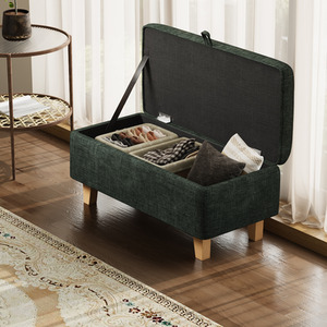 Teddy Fleece Upholstered Storage Footstool