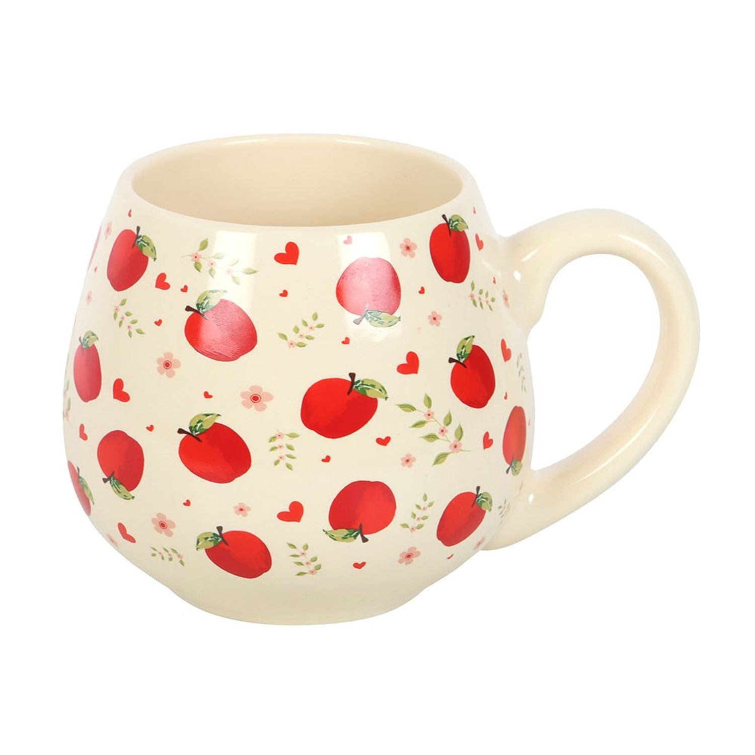 Something Different Apple Rounded Mug - White/Red
